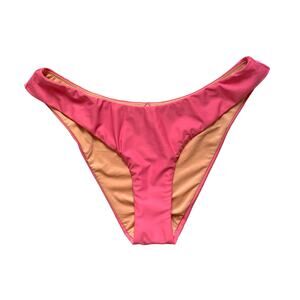 J. Crew High Leg Bikini Bottom Swim Pink Size Medium NEW